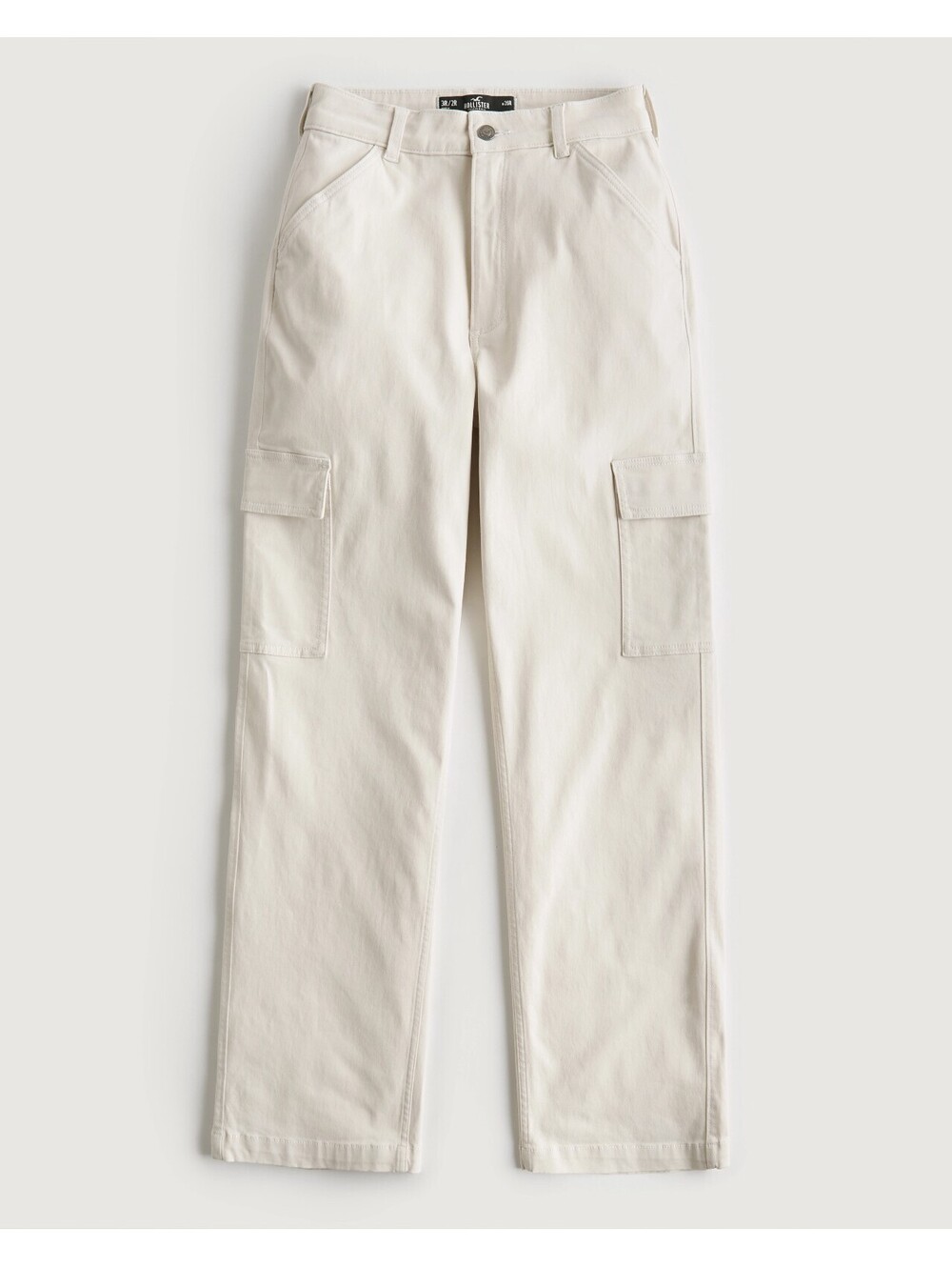 Hollister Ultra High-Rise Dad Cargo Pants- Off White